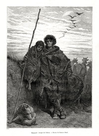 スペイン、アラバの羊飼い、1886年 作： Unbekannt