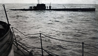 共和国軍潜水艦B6の難破（1936年8月）（モノクロ写真 作： Unbekannt