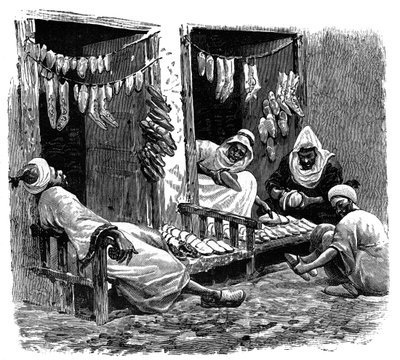 フェズ、モロッコ、c1890の靴屋 作： Unbekannt
