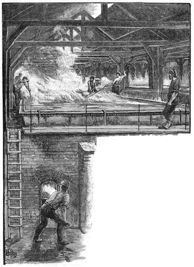 サウスダラムソルトワークスで塩をシャベルで掘る、1884年 作： Unbekannt