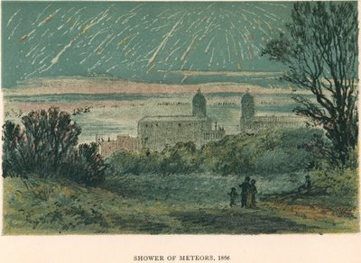 グリニッジ、ロンドンで観測された流星群のしし座流星群1866 1884 作： Unbekannt