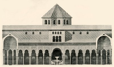 ライオンズと噴水の裁判所の側面昇格、19世紀、1907年。 作： Unbekannt