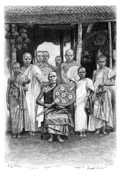 シンハラ人の僧侶、スリランカ、1895 作： Unbekannt
