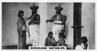シンハラ人の著名人、セイロン、c1925 作： Unbekannt