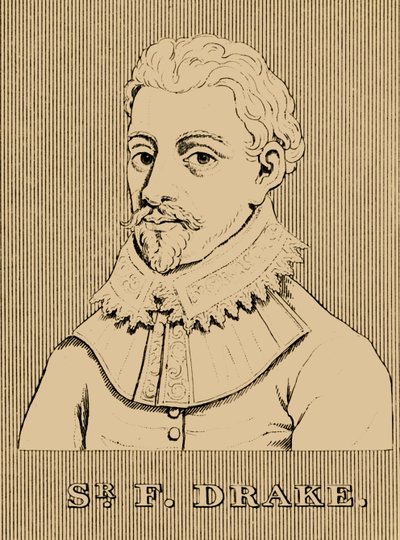 サーフランシスドレイク、c1540-1596、1830。 作： Unbekannt
