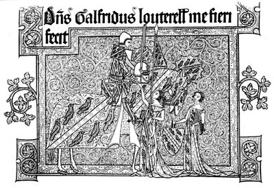 ジェフリー・ルートレル卿、彼の妻、そして義理の娘、1340、1892 作： Unbekannt