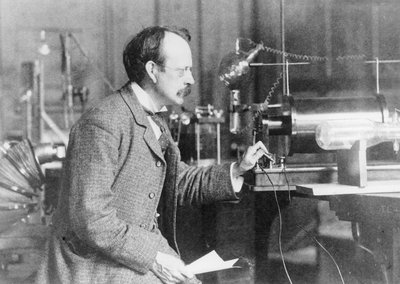 物理学者で発明家のジョセフジョントムソン卿、1900年 作： Unbekannt
