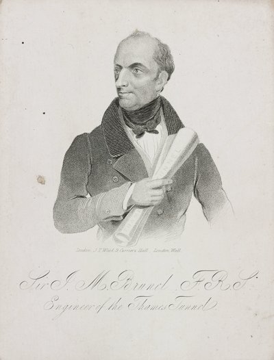 マーク・イザムバード・ブルネル卿、フランス生まれのイギリス人エンジニア、発明家、1810年代頃 作： Unbekannt