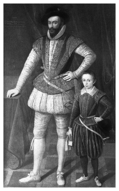 ウォルターローリー卿とその息子、1602年、1896年 作： Unbekannt