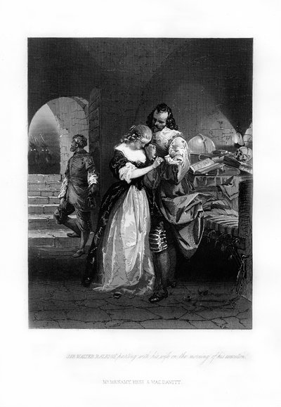 ウォルター・ローリー卿、処刑の朝に妻と別れる1618、1872 作： Unbekannt