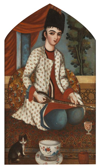 シタール奏者、c。 1830-1840。 作： Unbekannt