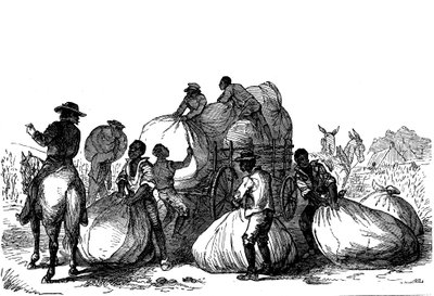 Slave labour loading sacks of cotton on cart, Southern states of USA   721417   ja       japanese Successfully Translated  Original: View of London Bridge and St. Pauls Cathedral Translat: View of London Bridge and St. Paul