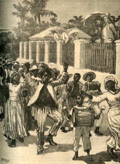 バルバドスの奴隷解放刑祭、c1834 c1890。 作： Unbekannt