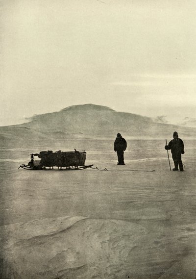 太陽が戻る前の障壁のそり、c1908、1909 作： Unbekannt