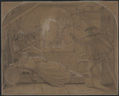 眠れる森の美女ドルネッシェン、1864年。 作： Unbekannt