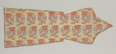 1700年代の開花茂みに鳥がいる袖。 作： Unbekannt