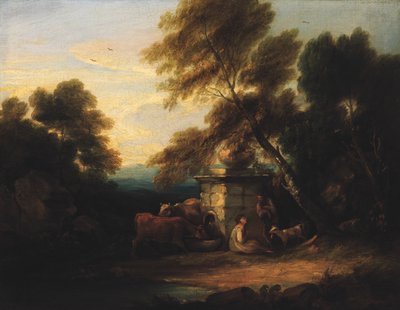 小さな風景、カリフォルニア州。 1750～1800年。 作： Unbekannt