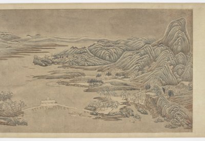16～17世紀、王維以降の山や川の除雪。 作： Unbekannt