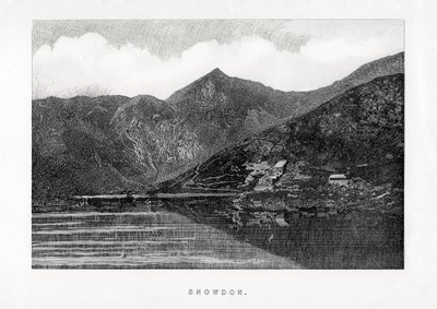 スノードン、ウェールズ、1896 作： Unbekannt