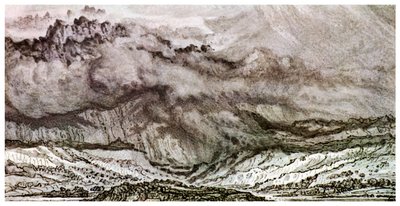 接近する嵐、スノードン、1853 1956 作： Unbekannt