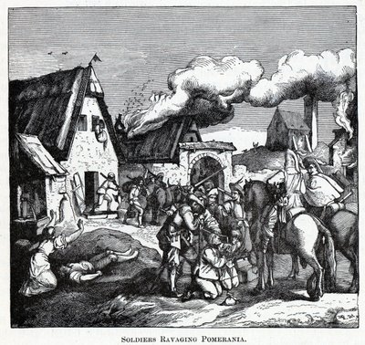ポメラニアを荒らす兵士、1882年 作： Unbekannt