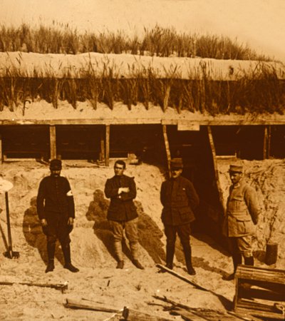応急処置ポストの兵士、c1914-c1918 作： Unbekannt