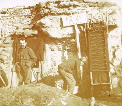 最前線の塹壕の兵士、c1914-c1918 作： Unbekannt