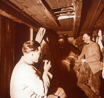 塹壕の兵士、北フランス、ジェコート、c1914-c1918 作： Unbekannt