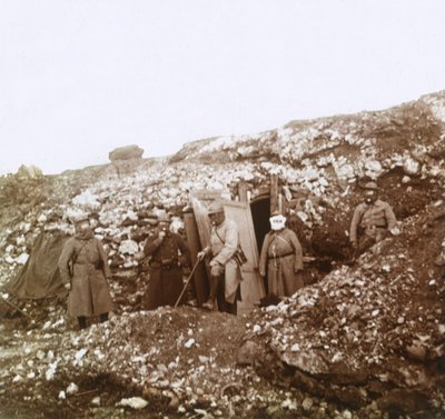 ガスマスクを身に着けている兵士、c1914-c1918 作： Unbekannt