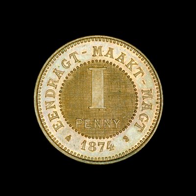 南アフリカの1ペニー硬貨 作： Unbekannt