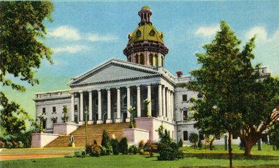 サウスカロライナ州議会議事堂、コロンビア、SC、1942。 作： Unbekannt