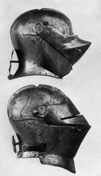スペインとイタリアのヘルメット、15世紀、1929 作： Unbekannt