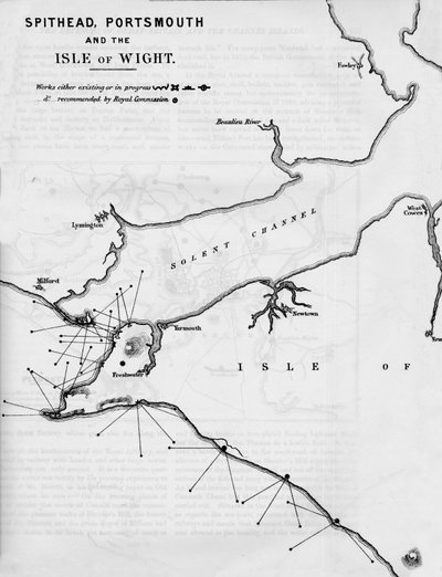 スピットヘッド、ポーツマスとワイト島、1884 作： Unbekannt