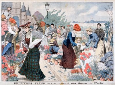 市場の春の花、パリ、1903 作： Unbekannt