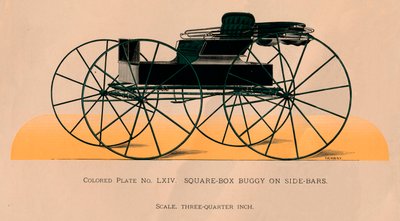 サイドバーの角箱バギー、1885。 作： Unbekannt