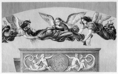 天使によって彼女の墓に運ばれた聖カタリナ、1520〜1523年1870年 作： Unbekannt