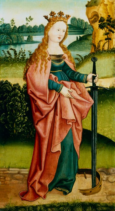 「アレクサンドリアの聖カタリナ」、c1500 作： Unbekannt