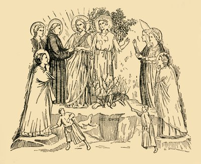 アッシジの聖フランシスは女性の貧困を彼の花嫁とする、c1930。 作： Unbekannt