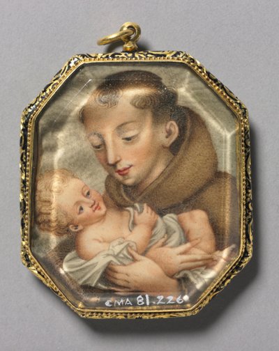 聖フランシスとキリストの子の対、c。 1660年。 作： Unbekannt