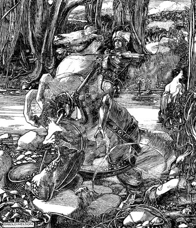 聖ジョージとドラゴン、1901 作： Unbekannt