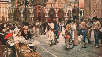 セントマークススクエア、ベニス、1883年、c1902。 作： Unbekannt
