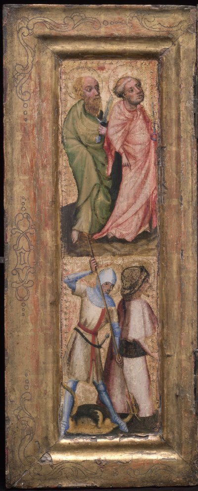 セントピーターとセントポール、セントジョージとセントジェームズザグレーター、c。 1424年。 作： Unbekannt