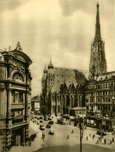 聖シュテファン大聖堂、ウィーン、オーストリア、c1935。 作： Unbekannt