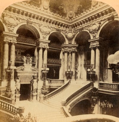 グランドオペラハウス、パリ、フランス、c1900の階段。 作： Unbekannt