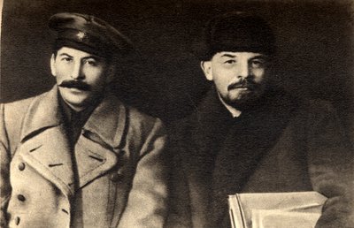 スターリンとレーニン、ロシアのボルシェビキ革命指導者、モスクワ、ロシア、1919 作： Unbekannt