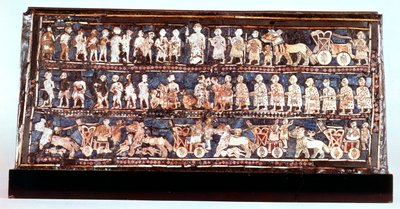 戦争側のウルの標準、ウルの王立墓地、シュメール人、紀元前2500年頃 作： Unbekannt