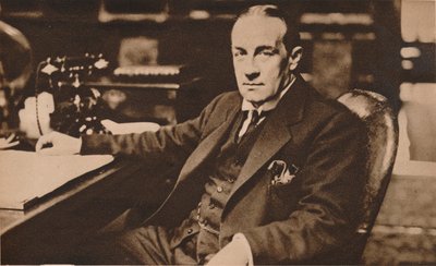 1923年5月、イギリスの首相に新たに選出されたスタンリーボールドウィン、1935年。 作： Unbekannt