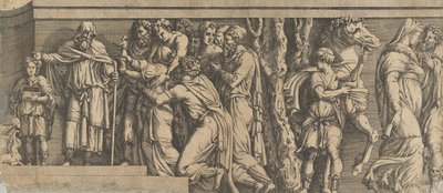 ニオベと彼女の崇拝者の像、アポロとダイアナ、その他の人物、1543-47。 作： Unbekannt