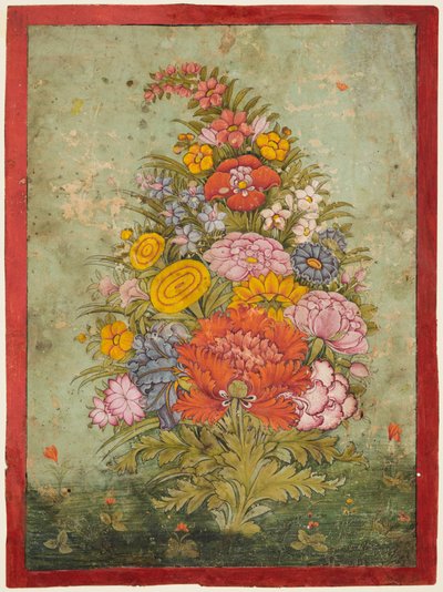 静物：草から出てくる花束、c。 1750。 作： Unbekannt