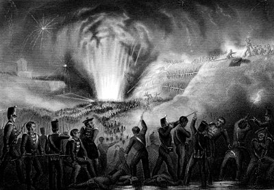 バダホスの嵐、スペイン、半島戦争、1812年4月6日 作： Unbekannt